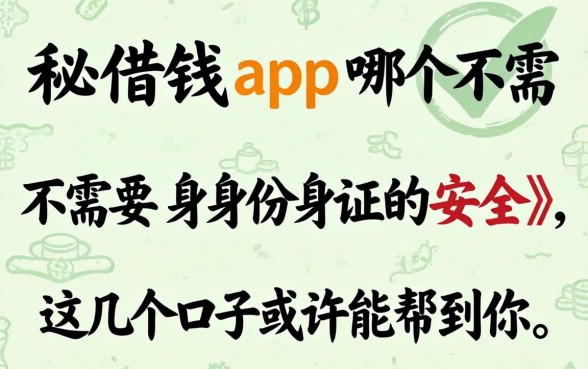 揭秘借钱app哪个不需要身份证的安全，这几个口子或许能帮到你