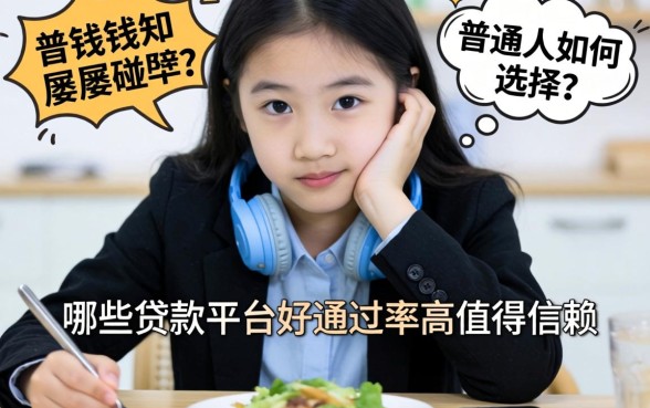 急需用钱却屡屡碰壁？普通人如何选择？哪些贷款平台好通过率高且值得信赖？