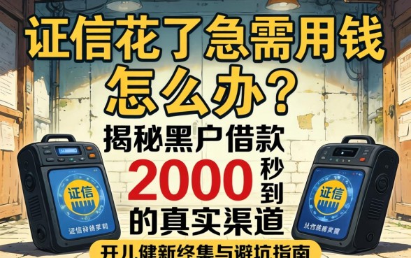 征信花了急需用钱怎么办？揭秘黑户借款2000秒到的真实渠道与避坑指南