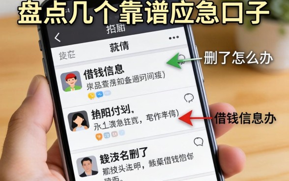 手机借钱信息删了怎么办？盘点几个靠谱应急口子
