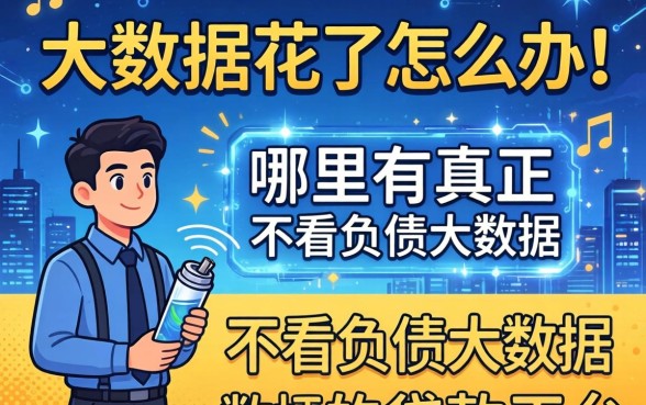 负债高大数据花了怎么办？哪里有真正不看负债大数据的贷款平台？