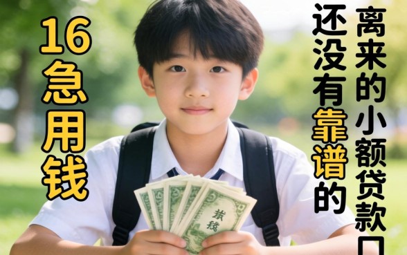 求助！刚满16岁急用钱，有没有靠谱的小额贷款口子推荐？