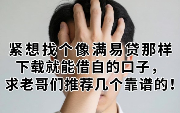手头紧想找个像满易贷那样下载就能借的口子，求老哥们推荐几个靠谱的！