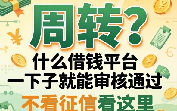 急需周转？什么借钱平台一下子就能审核通过不看征信看这里