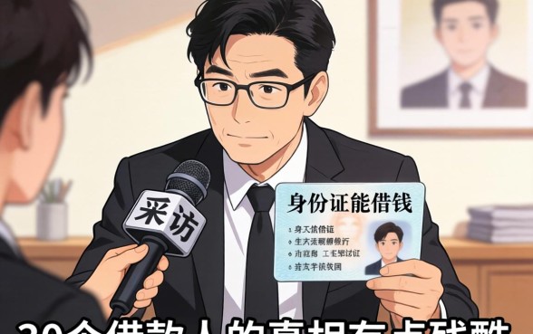 那里不用身份证能借钱?我采访了30个借款人,真相有点残酷