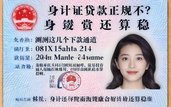 身份证贷款正规不？实测这几个下款通道还算稳