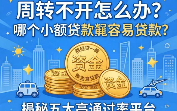 资金周转不开怎么办？哪个小额贷款最容易贷款？揭秘五大高通过率平台