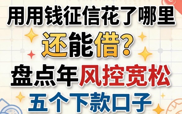 急用钱征信花了哪里还能借？盘点2026年风控宽松的五个下款口子