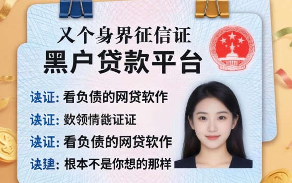 我试了几个身份证征信黑户贷款平台，发现不看负债的网贷软件根本不是你想的那样