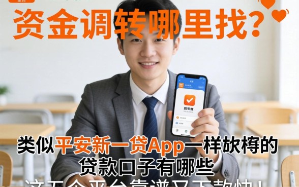 急需资金周转哪里找？类似平安新一贷app一样的贷款口子有哪些？这五个平台靠谱又下款快！