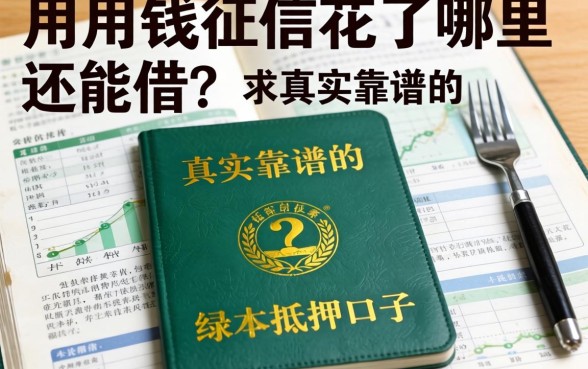 急用钱征信花了哪里还能借？求真实靠谱的绿本抵押口子！
