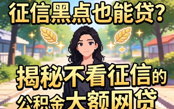 无视征信黑户也能贷？揭秘不看征信的公积金大额网贷