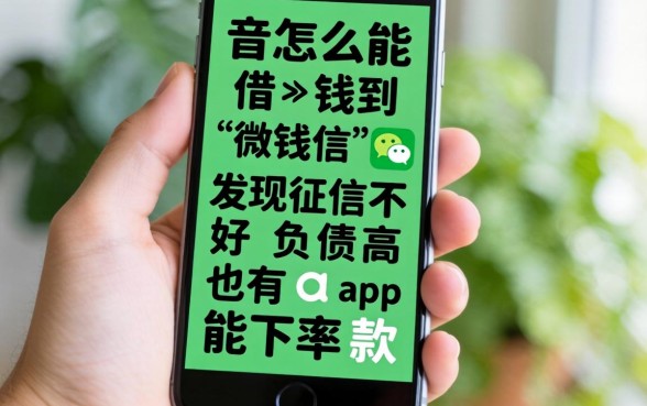 我从手机上怎么能借钱到微信，发现征信不好负债高也有app能下款