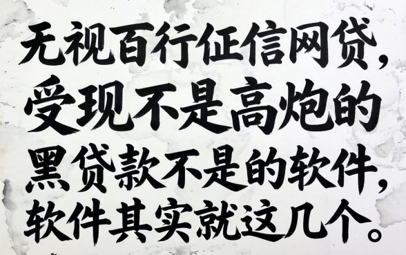 我翻遍了那些无视百行征信的网贷，发现黑白贷款不是高炮的软件其实就这几个