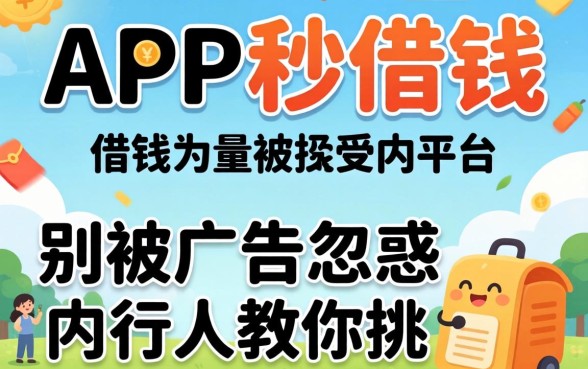 有什么app可以秒借钱的平台？别被广告忽悠，内行人教你挑