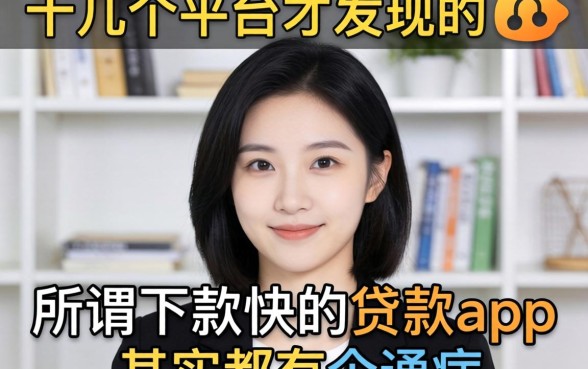 我试了十几个平台才发现，所谓下款快的贷款app其实都有个通病