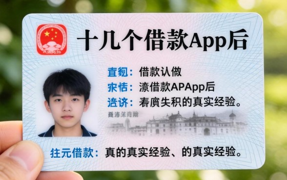 我17岁只有身份证，试了十几个借款app后的真实经历