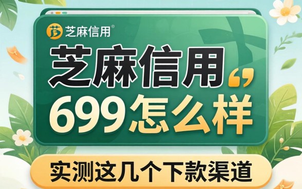 芝麻信用699怎么样?实测这几个下款渠道分享