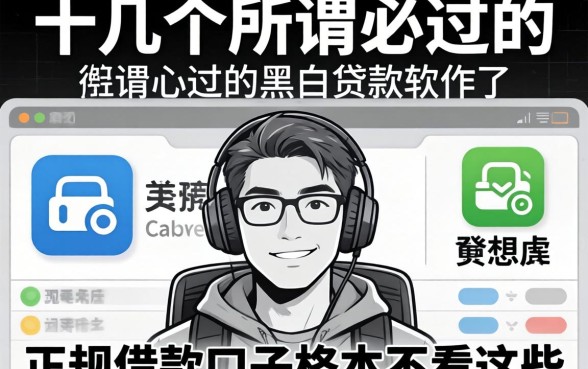 我试了十几个所谓必过的黑白贷款软件,发现正规借款口子根本不看这些
