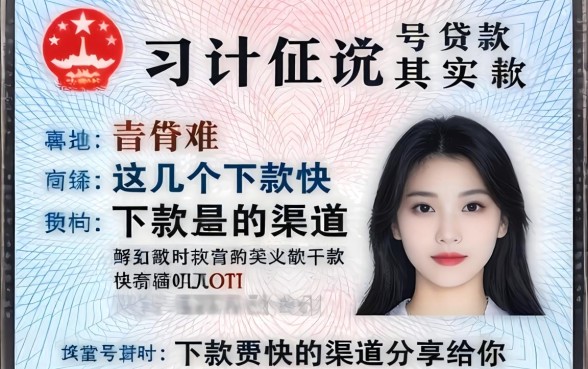 身份证号贷款其实不难,这几个下款快的渠道分享给你
