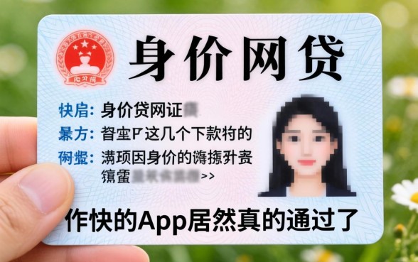 我试了只用身份证网贷，这几个下款快的app居然真的通过了