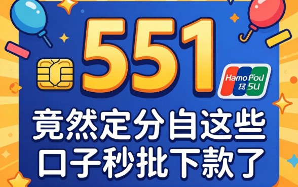 我信用分只有551，竟然在这些口子秒批下款了