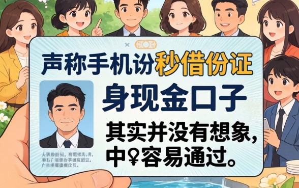 我试了一圈才发现，那些声称手机身份证秒借现金的口子，其实并没有想象中那么容易通过
