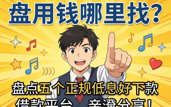 急用钱哪里找？盘点五个正规低息好下款的借款平台，亲测分享！