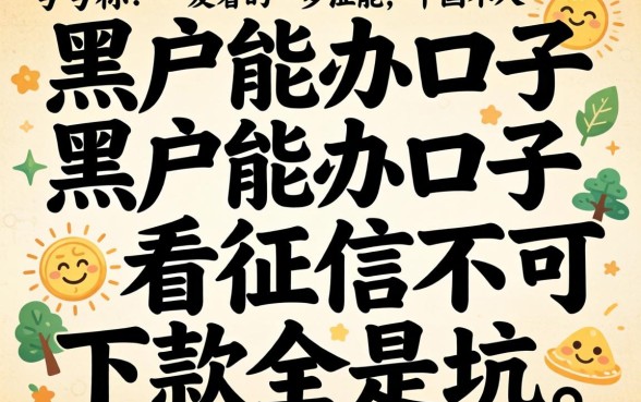 我试了那些号称黑户能办的口子，发现不看征信就能下款全是坑