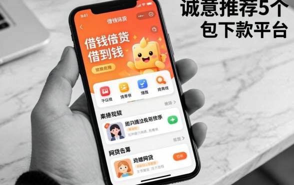 手机上什么借钱软件可以借到钱，诚意推荐5个包下款平台无视黑白的网贷