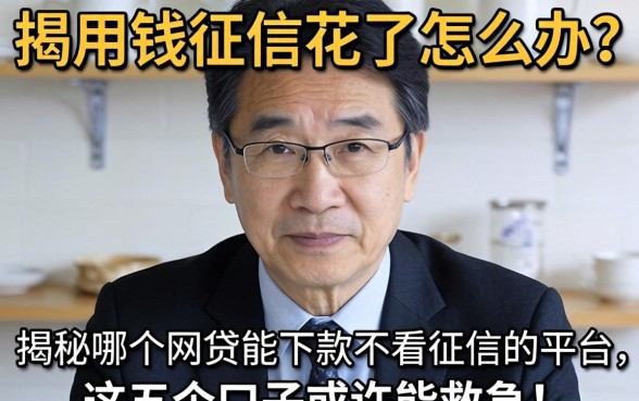 急用钱征信花了怎么办?揭秘哪个网贷能下款不看征信的平台,这五个口子或许能救急!