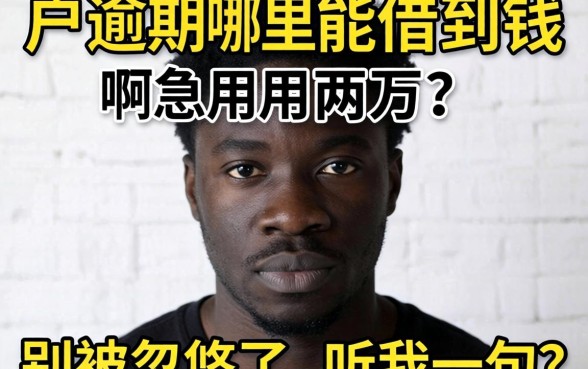 黑户有逾期哪里能借到钱啊急用两万？别被忽悠了，听我一句劝