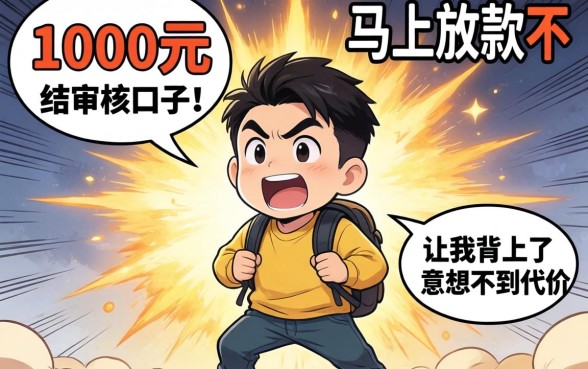 我借了1000元马上放款不审核的口子，结果让我背上了意想不到的代价