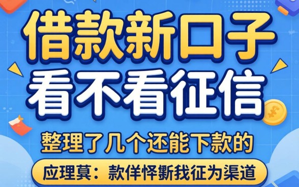 揭秘借款新口子看不看征信：整理了几个还能下款的渠道