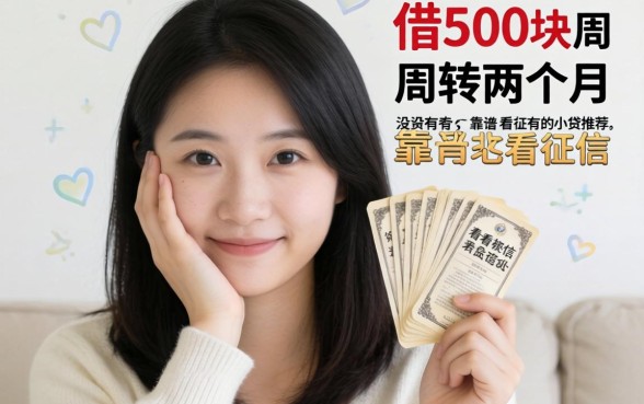 手头紧想借500块周转两个月,有没有靠谱不看征信的小贷推荐?