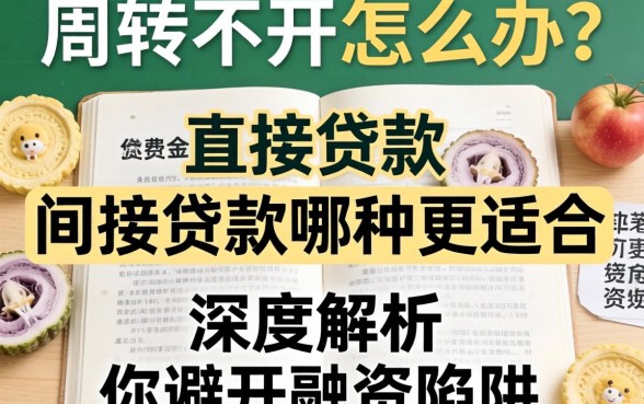 资金周转不开怎么办?直接贷款与间接贷款哪种更适合你?深度解析助你避开融资陷阱