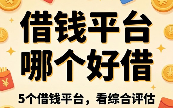 借钱平台哪个好借，概括5个借钱平台不看综合评估的平台
