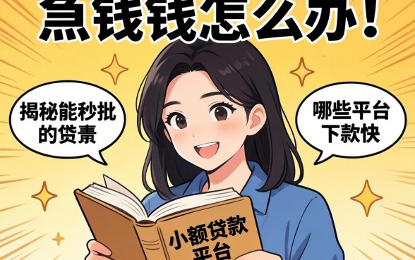 急需用钱怎么办？哪些平台下款快？揭秘能秒批的小额贷款平台