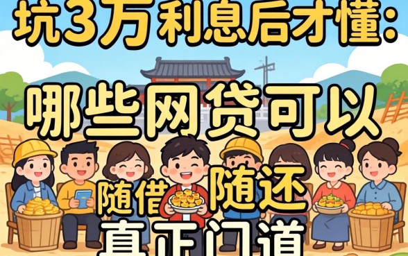 被坑3万利息后才懂:哪些网贷可以随借随还的真正门道
