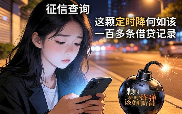 深夜盯着手机屏幕发呆？征信查询到一百多条借贷记录，这颗定时炸弹该如何拆除？