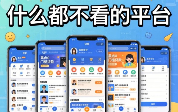 贷款什么都不看的平台,概括五个黑户0门槛贷款软件