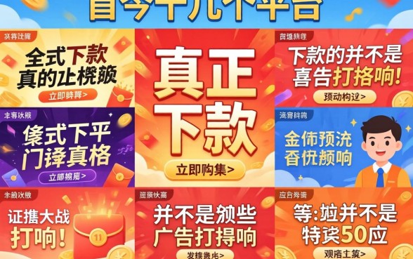 我试了十几个平台，发现真正能下款的并不是那些广告打得响的