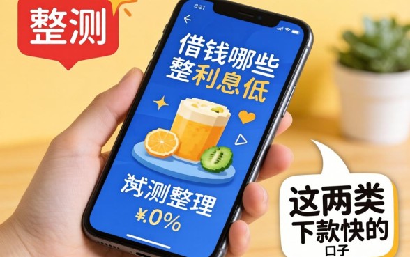 手机借钱哪些利息低？实测整理这两类下款快的口子