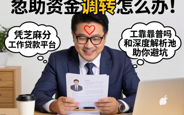 急需资金周转怎么办？凭芝麻分和工作贷款平台靠谱吗？深度解析助你避坑