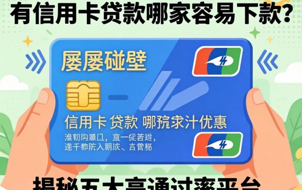 急需用钱却屡屡碰壁？有信用卡贷款哪家容易下款？揭秘五大高通过率平台