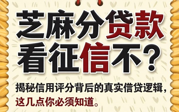芝麻分贷款看征信不？揭秘信用评分背后的真实借贷逻辑，这几点你必须知道