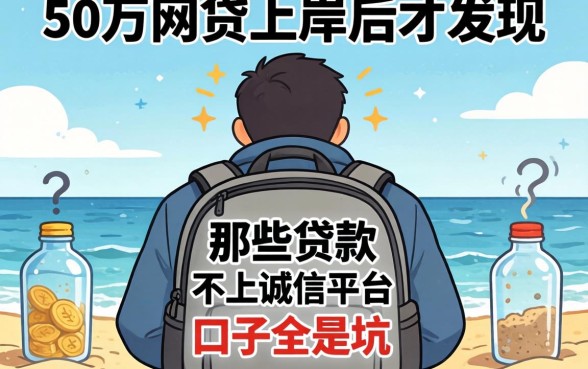 我背着50万网贷上岸后才发现，那些贷款不上诚信平台的口子全是坑