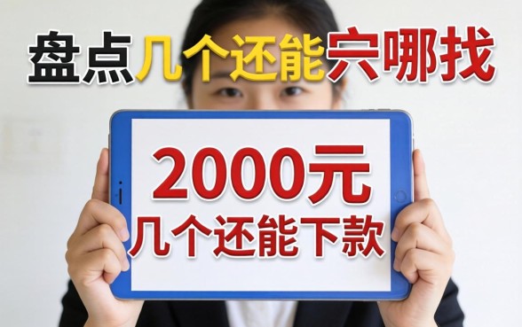 急需借2000元去哪找？盘点几个还能下款的渠道