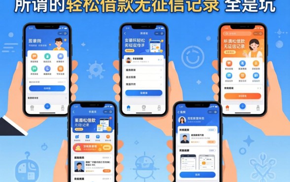 我试了五家平台，发现所谓的轻松借款无征信记录的软件全是坑