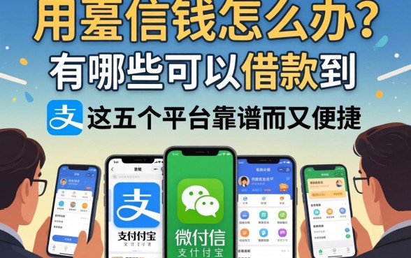 急需用钱怎么办？有哪些可以借款到微信支付宝的软件？这五个平台靠谱又便捷